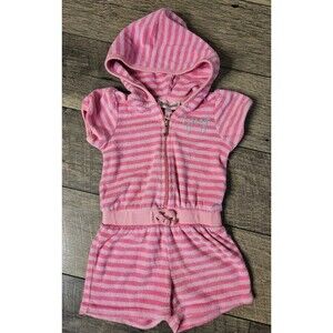 Juicy Couture Romper Kids Striped Terry Cloth 12/18mo